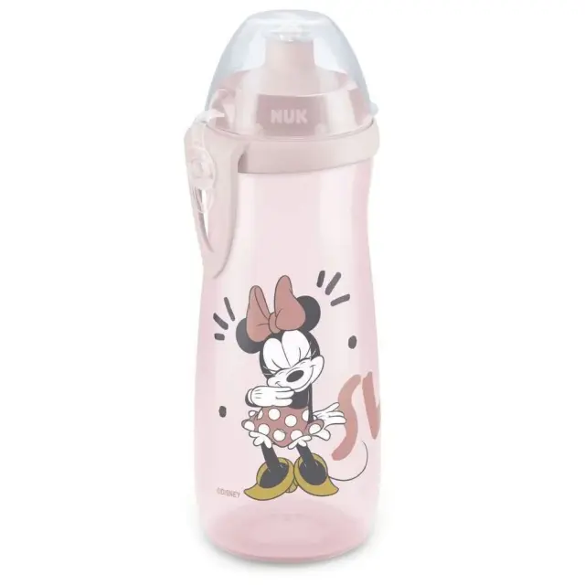 Nuk Sports Cup Εκπαιδευτικό Μπιμπερό Πλαστικό με Λαβές Minnie Pink 24m+ 450ml