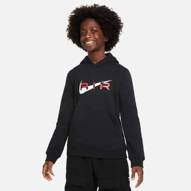 Nike Air Fleece ΠΑΙΔΙΚΗ ΜΠΛΟΥΖΑ (FV2341-012) - Μαύρο-Κόκκινο