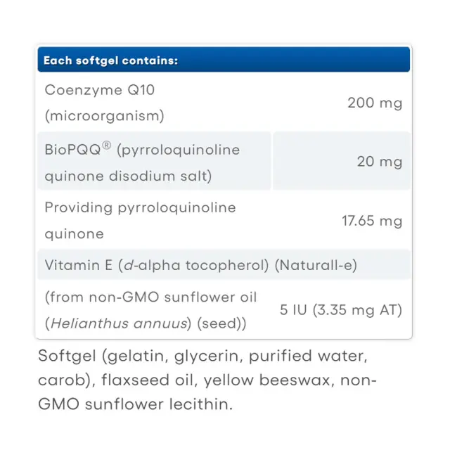 Natural Factors PQQ-10 PQQ 20 mg - Coenzyme Q10 200 mg 2