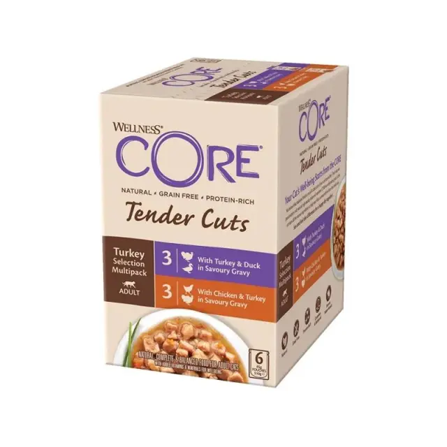 Wellness Core Tender Cuts Fillets Multipack Γαλοπούλα 6x85gr Μονόχρωμο