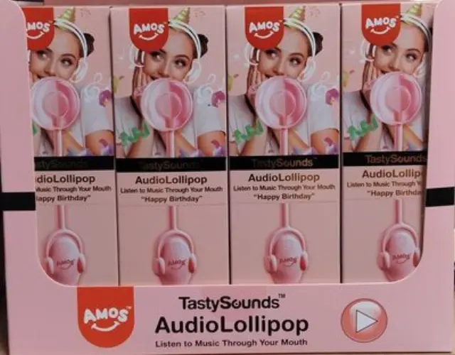 Tasty Sounds Get The Feeling Audio Lollipop Honey Peach Flavour 12g