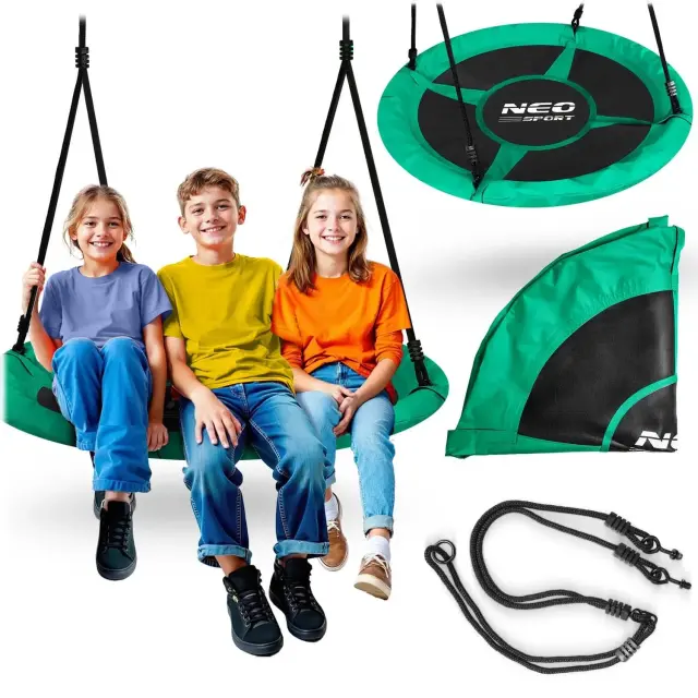 NEO Sport Κούνια Φωλιά Κρεμαστή Υφασμάτινη 100cm Πράσινη