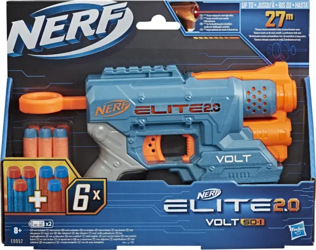 Hasbro Nerf Elite 2.0 Volt Sd-1 Εκτοξευτής Με 6 Βελάκια, Δέσμη Φωτός E9952