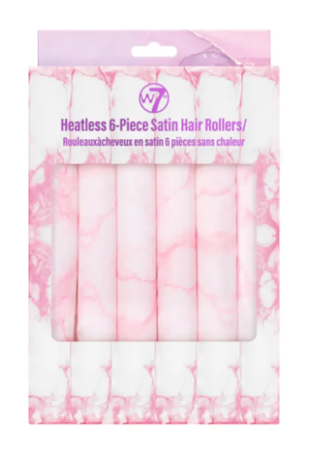 Heatless 6pcs Satin Hair Rollers W7