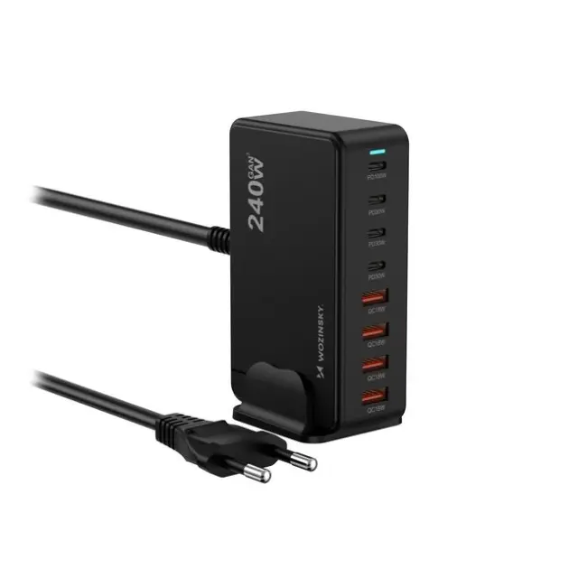 Wozinsky Βάση Φόρτισης WSL-240 GaN QC3 200W Black
