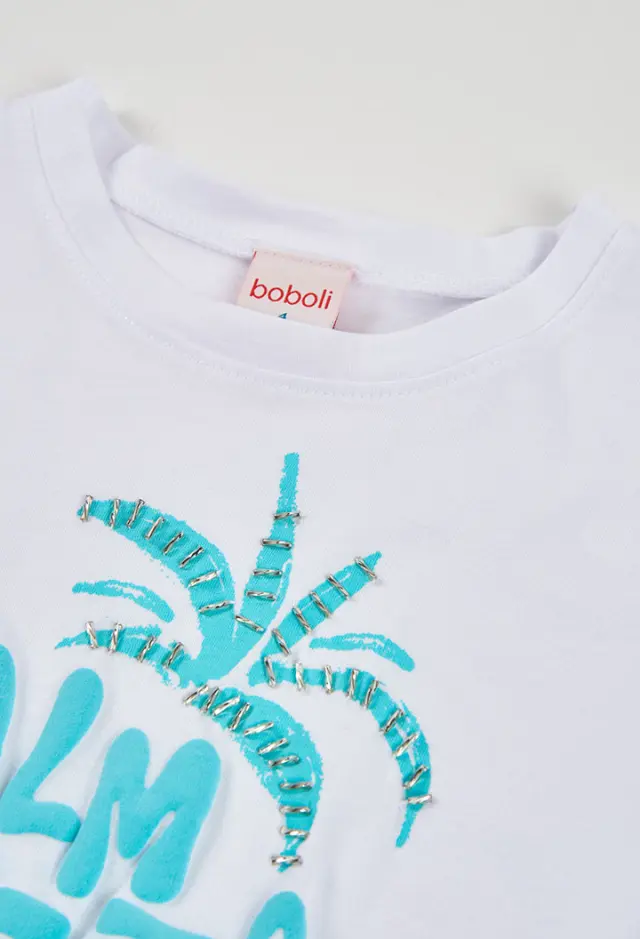 Boboli Knit t-shirt κοντομάνικο για κορίτσι 463003-1100 3