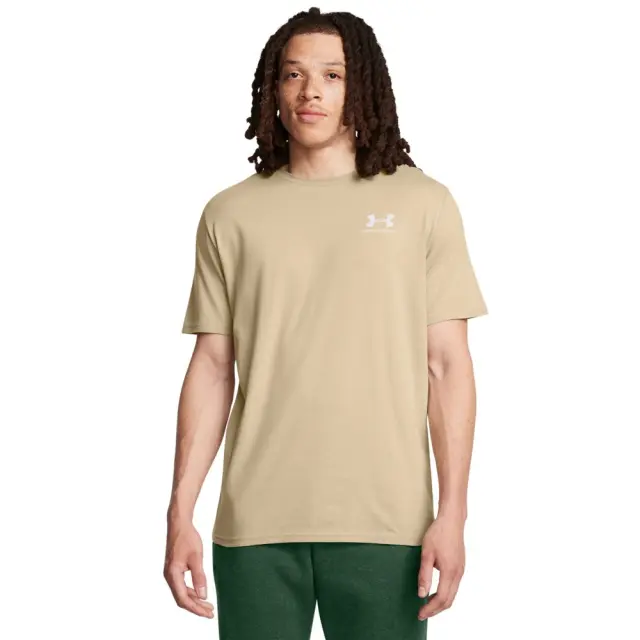 Under Armour Sportstyle Left Chest T-Shirt (1326799-300) - Εκρού