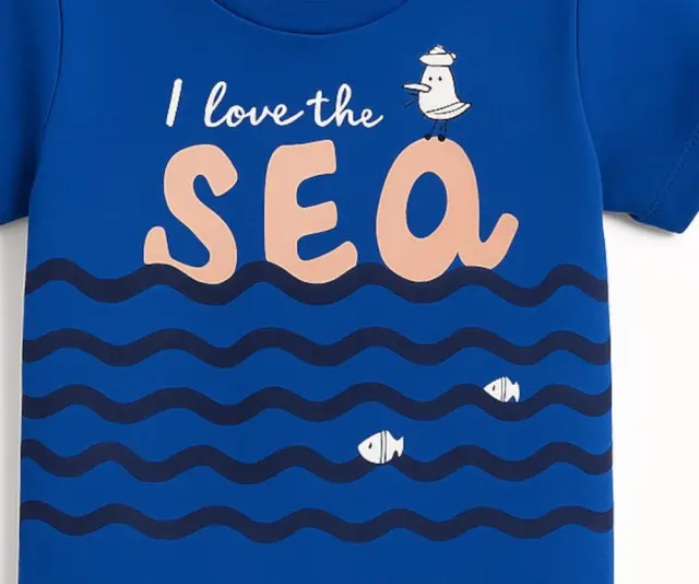Κορμάκι Κοντομάνικο I Love the Sea Venere Blue 8010609 - 18 M (86cm) 2