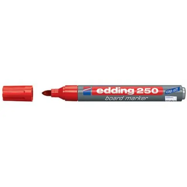 Μαρκαδόρος ασπροπίνακα Edding 250 1,5-3mm μεταλλικός κόκκινος.