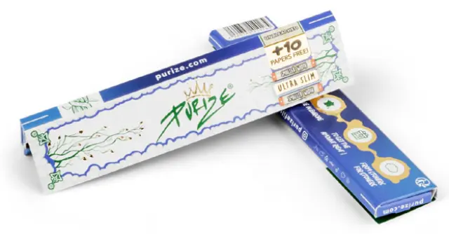 Purize Χαρτάκια Ακατέργαστο - Brown King Size Ultra Slim 32+10φ.