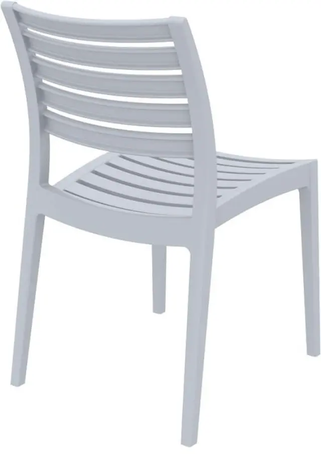 Καρέκλα Στοιβαζόμενη ARES Silver Grey PP 48x58x82cm 2