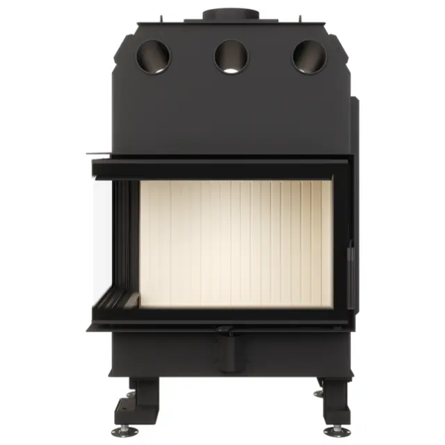 Ενεργειακό Τζάκι Ξύλου Γωνιακό 15.1kW Energy 75х50x47L ECO - Saven Χρώμα κεραμικής επένδυσης Λευκό