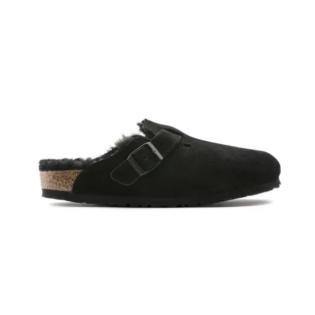 Birkenstock Σαμπώ Επαγγελματικό δέρμα suede Μαύρο BIR/BOSTON LAM 259883 BLACK