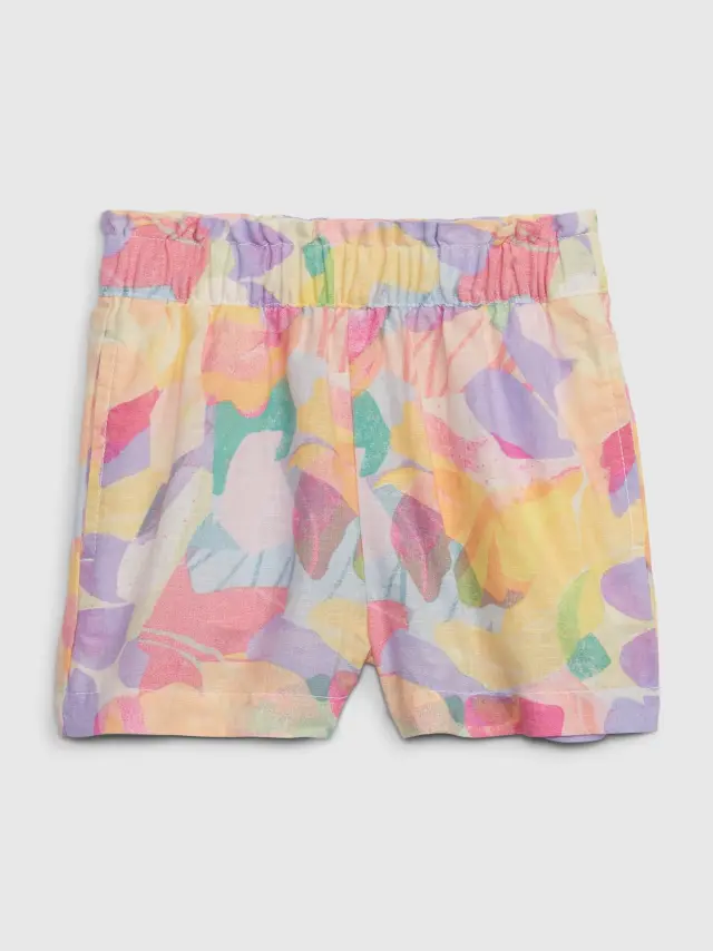 Multi Νηπιακό Λινό-Βαμβάκι Φλοράλ Pull-On Σορτς multi floral - 2YRS