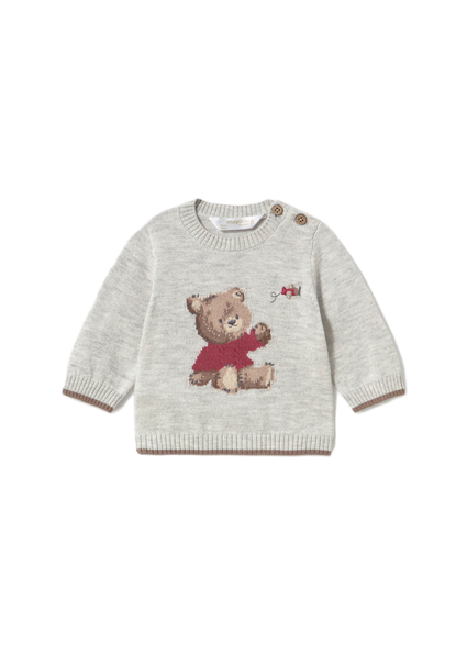 Mayoral Newborn βρεφική πλεκτή μπλούζα για αγοράκι 16-02369-1 - 6-9