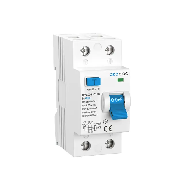 RCCB 2X63A 30mA 2M A-TYPE / DY02031019N