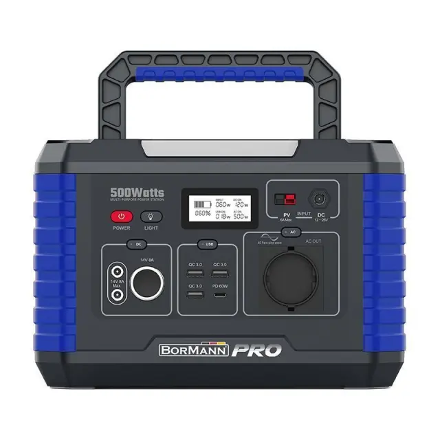 BORMANN Pro BBC5020 - BORMANN Pro BBC5020 Power Station 500W, 519Wh/24000mAh,12V/24V,AC,DC,Type-C,USB-A,Li-Ion (071570)