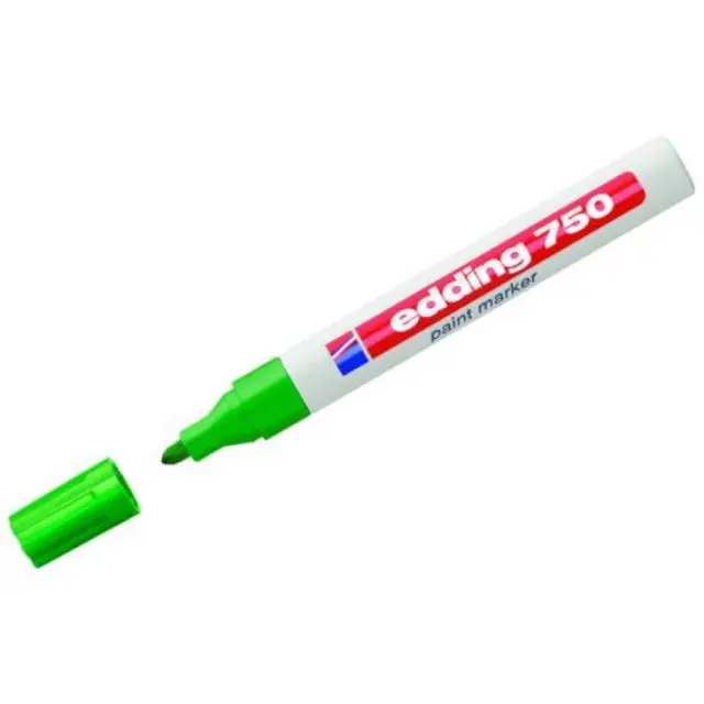 Μαρκαδόρος ανεξίτηλος Edding 750 στρογ. μύτη 2-4mm πράσινος