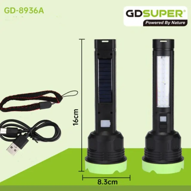 LED ΗΛΙΑΚΟΣ ΕΠΑΝΑΦΟΡΤΙΖΟΜΕΝΟΣ ΦΑΚΟΣ GD-8936A