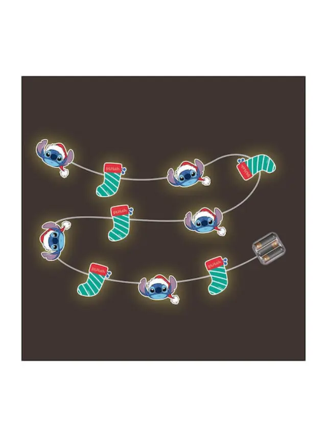 Γιρλάντα με LED λαμπάκια Disney Stitch Christmas Lighted Garland - 10 LED - 1,65m 2