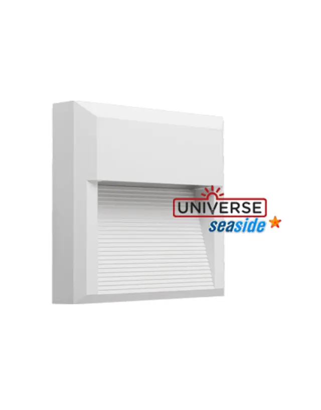 ΦΩΤΙΣΤΙΚΟ ΑΠΛΙΚΑ LED SLIM 200X200X35mm 8W 3000K 350ml IP65 ΠΛΑΣΤΙΚΟ ΛΕΥΚΟ SEASIDE UNIVERSE