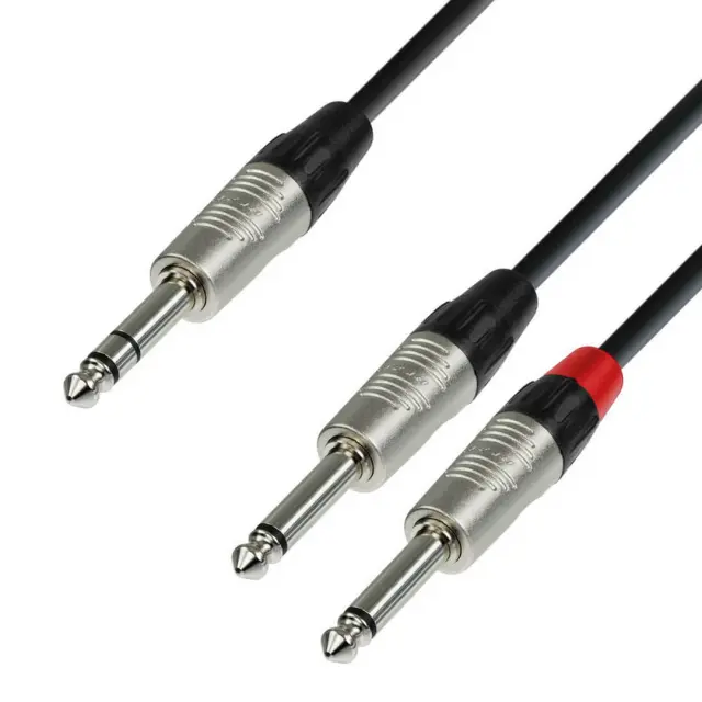 Adam Hall K4YVPP0150 4Star Series Καλώδιο Audio 1/4 Stereo Jack - 2x1/4 Mono Jack 1,5m Μαύρο