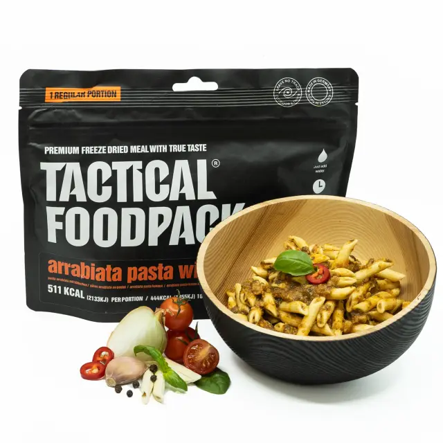 Tactical Foodpack Arrabiata Pasta with Chicken - Ζυμαρικά Arrabbiata με κοτόπουλο - 01-Black-Μαύρο