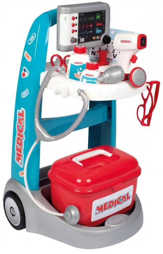 Smoby Τρολεϋ Ιατρικά Εργαλεία Με Ηλεκτρονική Οθόνη (340207)