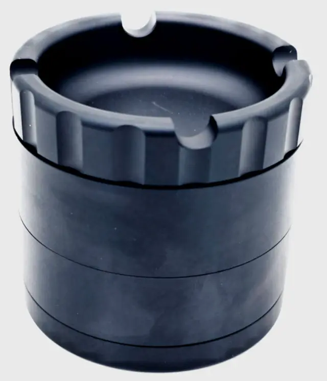 Hammercraft Grinder Τρίφτης Αλουμινίου With Ashtray 55mm Μαύρο - 4 Parts 2