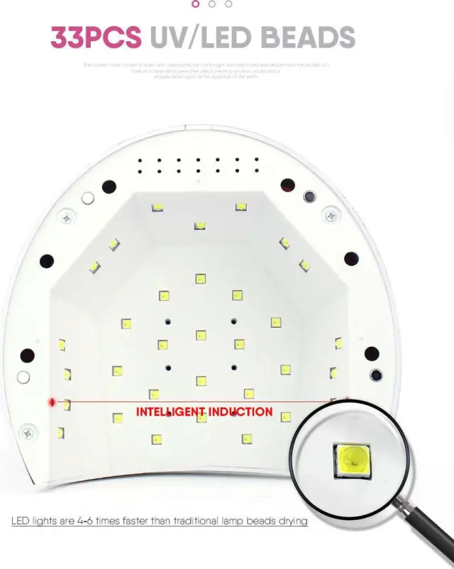 Επαγγελματικό φουρνάκι νυχιών UV LED 65W - T8 Ροζ 3