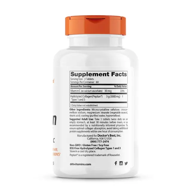 Doctor's Best Collagen Types 1 and 3 + Vitamin C 1000 mg 2