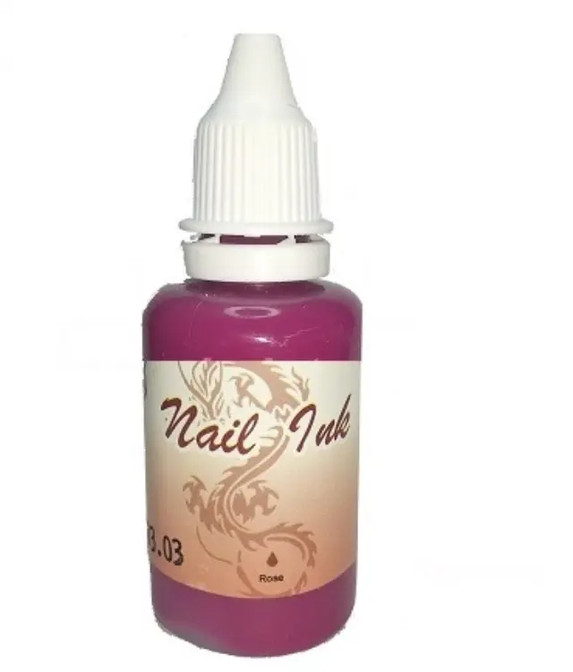 Ακρυλικό χρώμα αερογράφου Τριαντάφυλλο - Airbrush Rose Nail Ink 30ml OEM