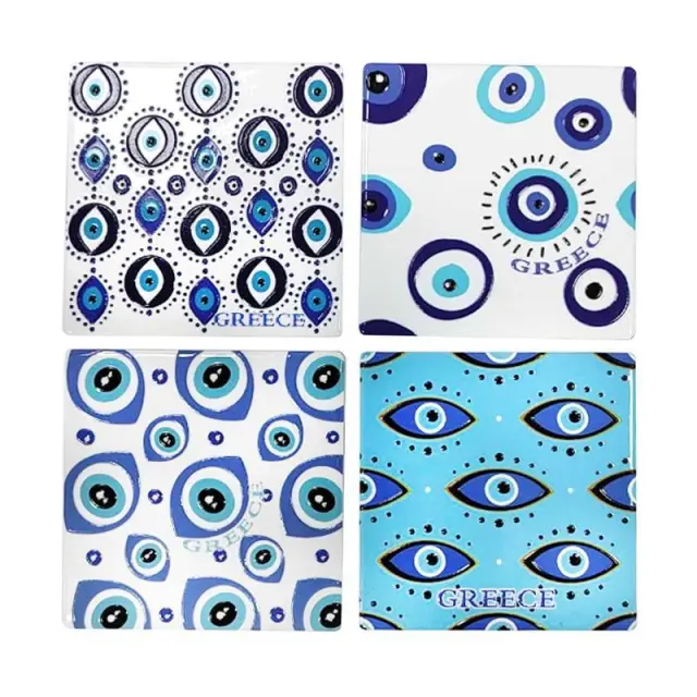 Σετ σουβέρ Greece 4τμχ - Coaster set 4pcs 026032 2