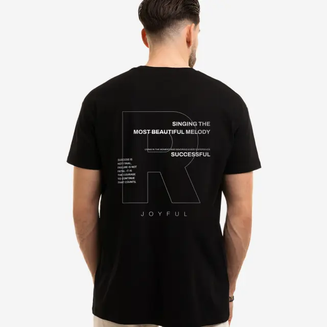 T-shirt Noshame® Μαύρο με τύπωμα Successful - 132534 - XXL 2