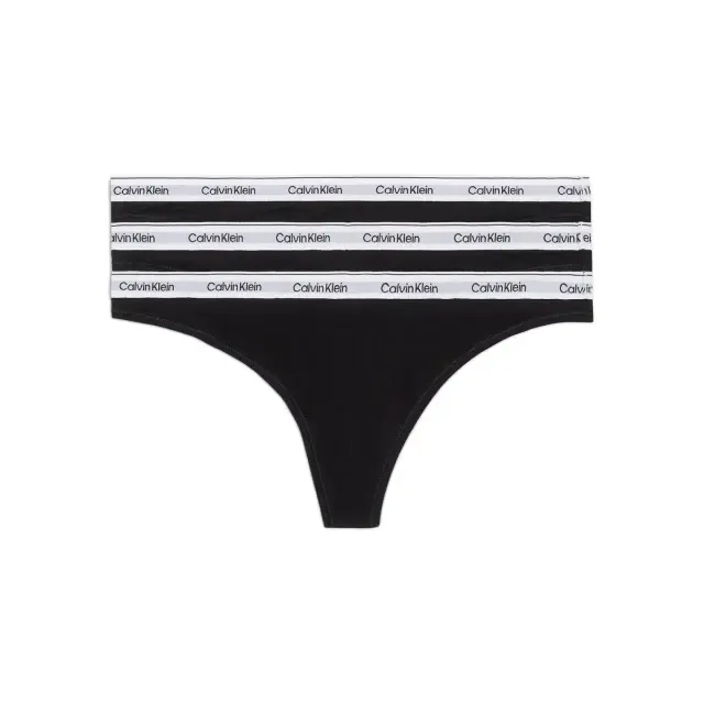 Calvin Klein Γυναικείο String Modern Logo Thongs - Τριπλό Πακέτο, Χρώμα Μαύρο