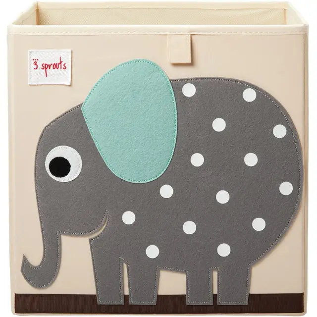 3 Sprouts Καλάθι για παιχνίδια Elephant Gray - 0812895001556 - 0317-IBXELE