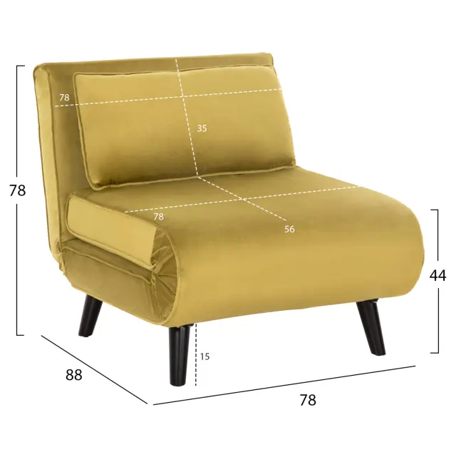 ΠΟΛΥΘΡΟΝΑ ΚΡΕΒΑΤΙ FB98425.23 ΒΕΛΟΥΔΟ ΛΑΔΙ 78x88x78Υεκ. 2