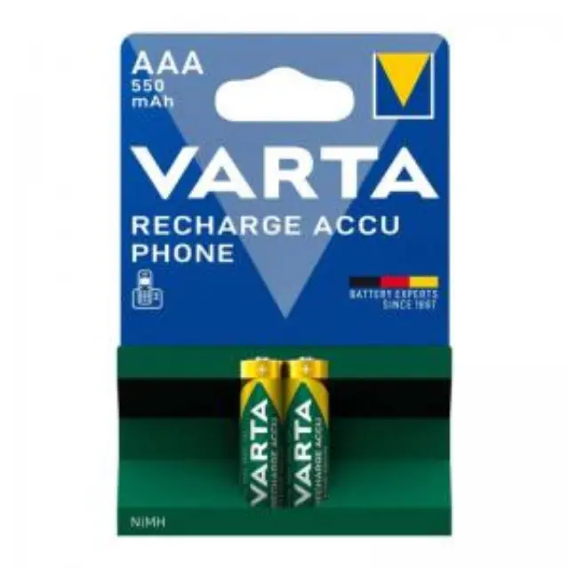 Varta Rechargeable Accu Phone Επαναφορτιζόμενες Μπαταρίες AAA Ni-MH 550mAh 1.2V 2τμχ 3