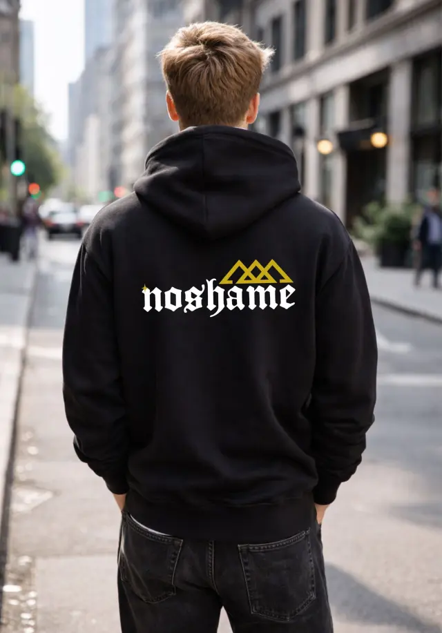Φούτερ Noshame® Μαύρο με τύπωμα - 522611 - XXL