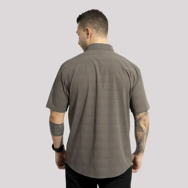 Pentagon Ripple Shirt Short-Πουκάμισο Κοντομάνικο για Τακτική-Καθημερινή Χρήση - 01-Black-Μαύρο 2
