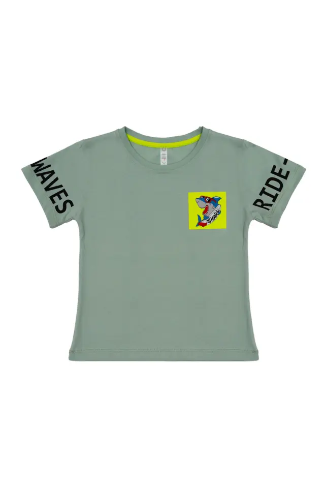 T-Shirt Kid Shark Φιστικί