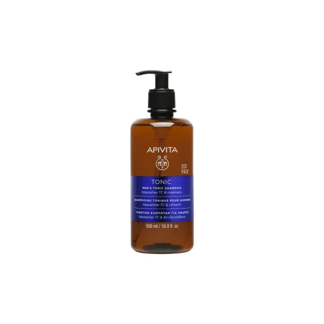Apivita Men's Tonic Shampoo with Hippophae TC & Rosemary Σαμπουάν κατά της Ανδρικής Τριχόπτωσης με Ιπποφαές και Δενδρολίβανο, 500ml