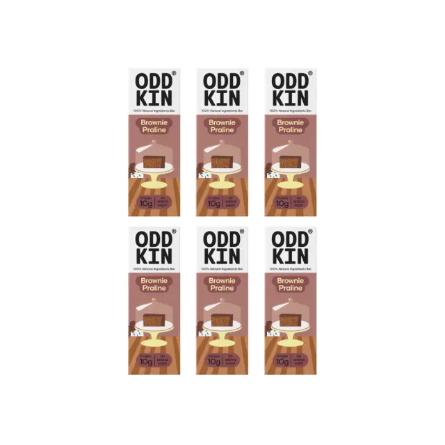 Μπάρα Πρωτεΐνης Brownie • Oddkin • Combo 6 τμχ