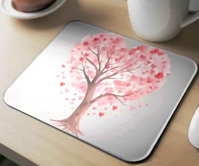 Mousepad ( tree with hearts 04 ) Διαστάσεις: 23cm(μήκος) x 20cm (ύψος) 2
