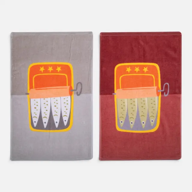 Ποτηρόπανο Βελουτέ Sardines 40x60 Nef Nef Homeware, 100% BAMBAKI - GREY (040988) 2