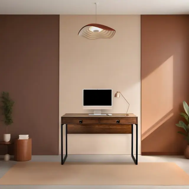 Γραφείο CMS-922-OO Connect με συρτάρια Καρυδί 120x75x60cm 2