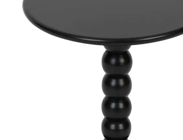 Τραπεζάκι Βοηθητικό Chamlo Atmosphera με διαστάσεις 38x46.5cm - MDF & Ξύλο - Μαύρο 197896B 3