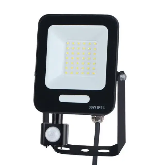 Προβολέας LED 30W Με Περιστρεφόμενο Αισθητήρα Κίνησης IP54 3000K PLUS Μαύρο