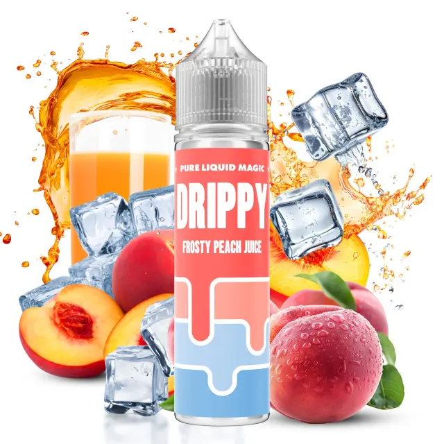 Frosty Peach Juice 20ml (60ml) - Drippy Flavorshots