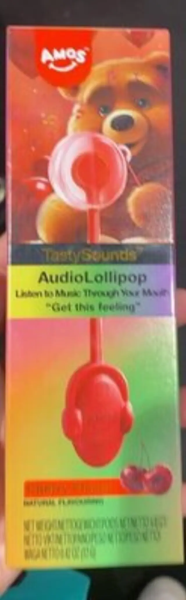 Tasty Sounds Get The Feeling Audio Lollipop Cherry Flavour 12g
